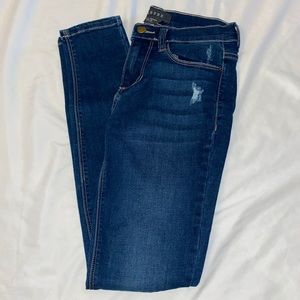 Distressed Denim Dark Wash Jeans